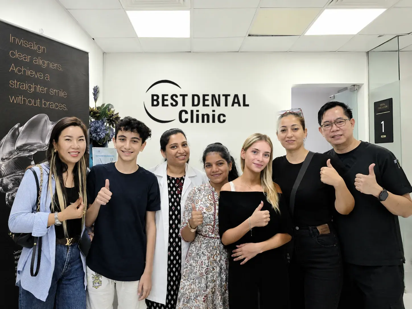 Best Dental Clinic team and patients at the Al Rigga clinic